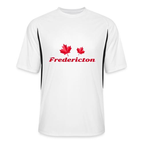 Fredericton with two red maple leaves - Men’s Cooling Performance Color Blocked Jersey
