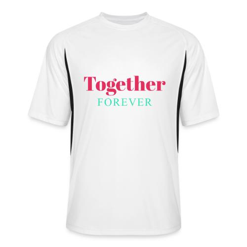 Together Forever Love Quote Design - Men’s Cooling Performance Color Blocked Jersey