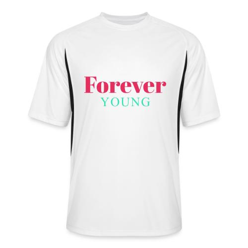 Forever Young Typography Design - Men’s Cooling Performance Color Blocked Jersey