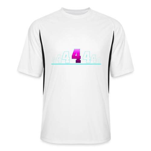 Number 4 in Magenta: Varsity Font - Men’s Cooling Performance Color Blocked Jersey