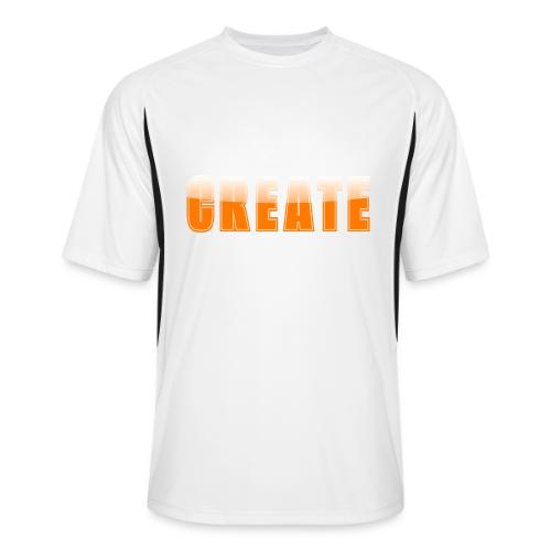 CREATE Vibrant Orange Bold Word Graphic - Men’s Cooling Performance Color Blocked Jersey