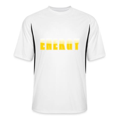ENERGY Electric Yellow Power Word Design - Men’s Cooling Performance Color Blocked Jersey