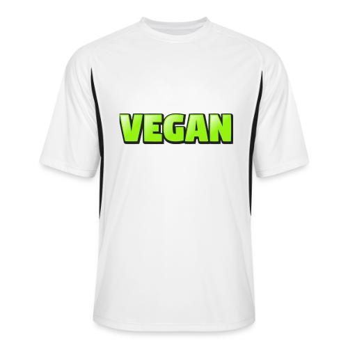 Vegan Bold Green Typography Design - Men’s Cooling Performance Color Blocked Jersey