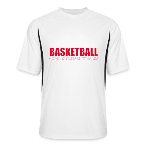 Courtside Vibes Basketball Typography Design - Men’s Cooling Performance Color Blocked Jersey