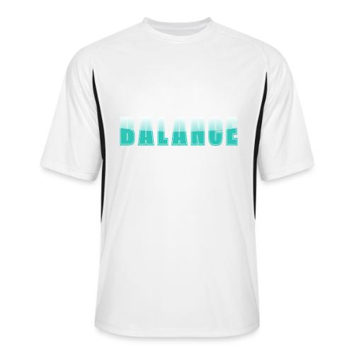 BALANCE Calm Teal Minimal Word Art Design - Men’s Cooling Performance Color Blocked Jersey