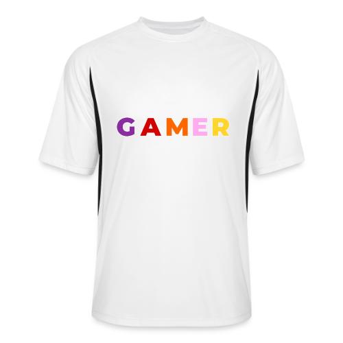 Multicolor GAMER Typography Design - Men’s Cooling Performance Color Blocked Jersey