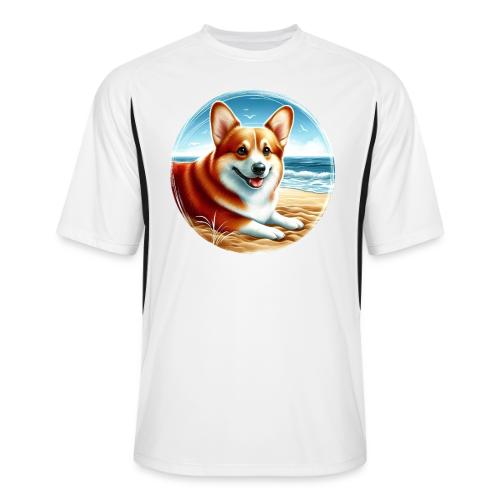 Welsh Corgi Puppy Drawing - Men’s Cooling Performance Color Blocked Jersey