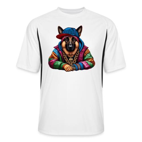 German Shepherd The Rapper Drawing - Men’s Cooling Performance Color Blocked Jersey