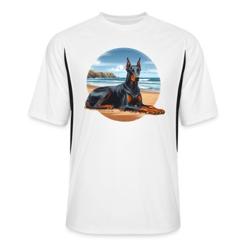 Doberman On The Beach - Men’s Cooling Performance Color Blocked Jersey