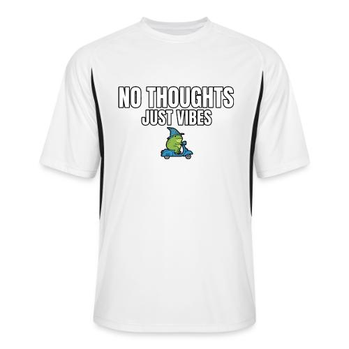 No Thoughts Just Vibes Funny Frog Shirt - Men’s Cooling Performance Color Blocked Jersey