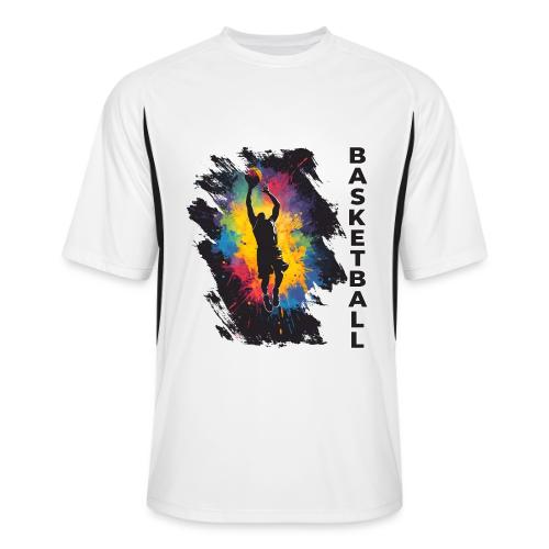 High Energy Basketball Paint Splatter Art - Men’s Cooling Performance Color Blocked Jersey