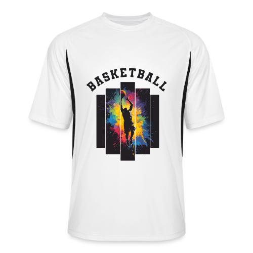 Basketball Slam Dunk Splash Design - Men’s Cooling Performance Color Blocked Jersey