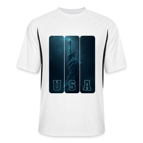 Neon Liberty USA Triptych - Men’s Cooling Performance Color Blocked Jersey
