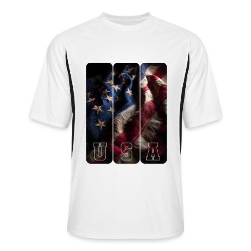 USA: Worn Stars and Stripes - Men’s Cooling Performance Color Blocked Jersey