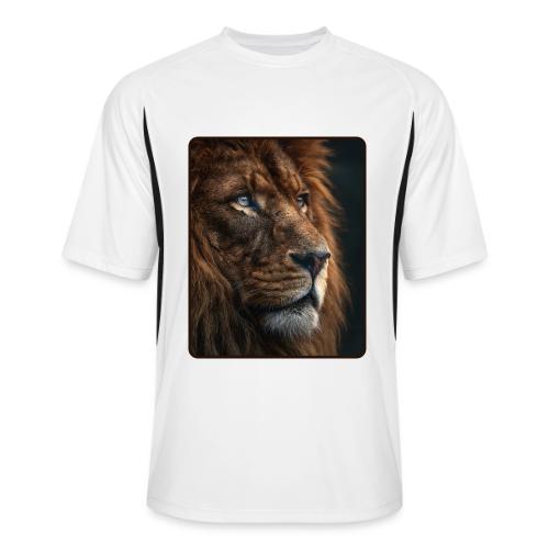 Lion Portrait Majestic Wildlife Design - Men’s Cooling Performance Color Blocked Jersey