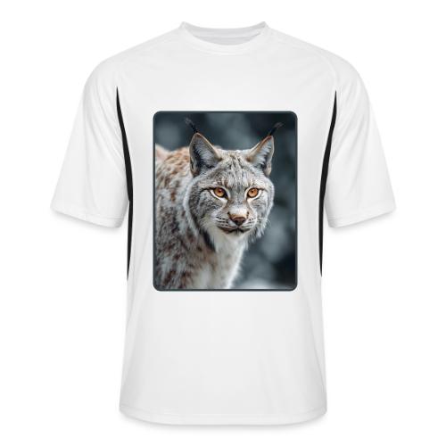 Lynx Portrait Piercing Eyes Design - Men’s Cooling Performance Color Blocked Jersey