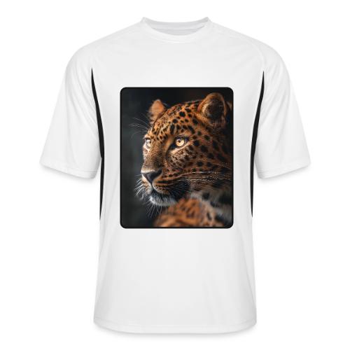 Amur Leopard Face Wildlife Design - Men’s Cooling Performance Color Blocked Jersey