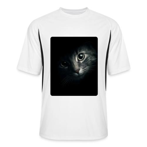 Cat Face in Shadow Close-Up Design - Men’s Cooling Performance Color Blocked Jersey