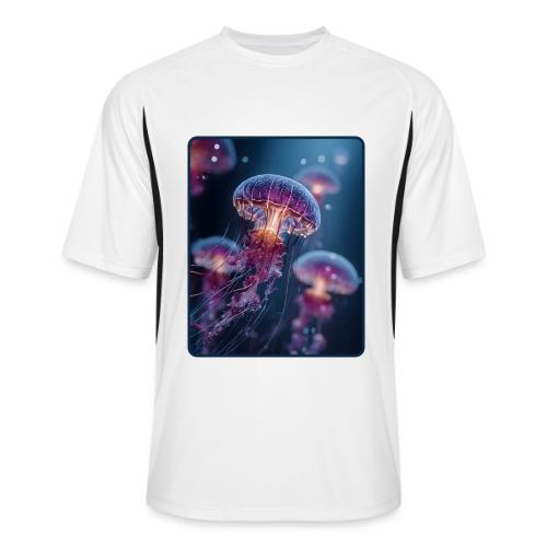 Glowing Jellyfish Deep Sea Design - Men’s Cooling Performance Color Blocked Jersey