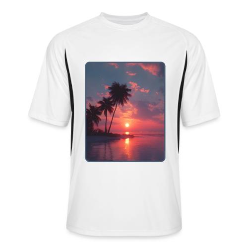 Tropical Sunset Ocean Reflection Design - Men’s Cooling Performance Color Blocked Jersey