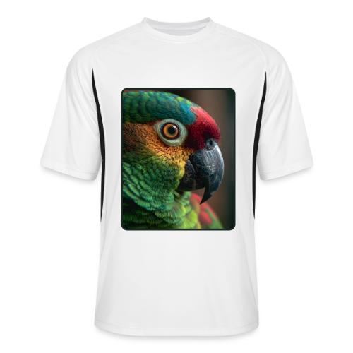 Colorful Parrot Close-Up Design - Men’s Cooling Performance Color Blocked Jersey