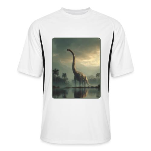 Brachiosaurus Misty Lake Design - Men’s Cooling Performance Color Blocked Jersey