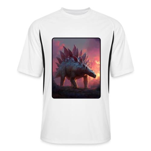 Stegosaurus Sunset Forest Design - Men’s Cooling Performance Color Blocked Jersey