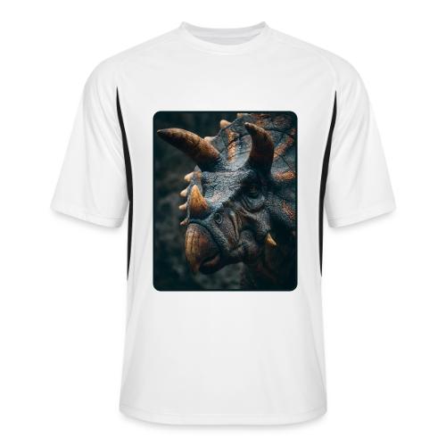 Triceratops Detailed Portrait Design - Men’s Cooling Performance Color Blocked Jersey