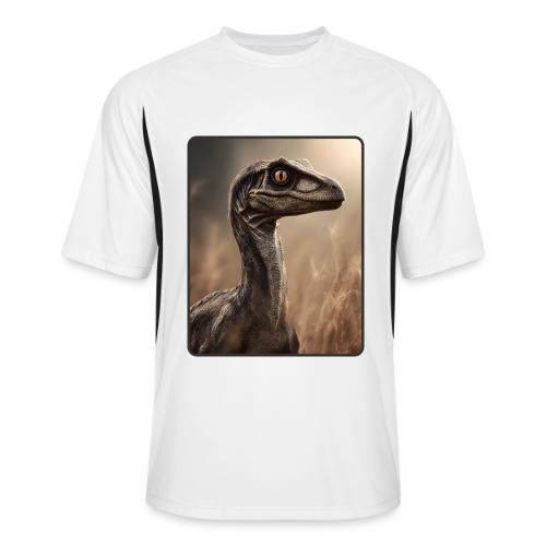 Velociraptor Feathered Portrait Design - Men’s Cooling Performance Color Blocked Jersey