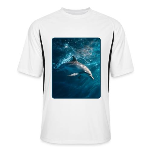 Dolphin Sunlit Ocean Serenity Design - Men’s Cooling Performance Color Blocked Jersey