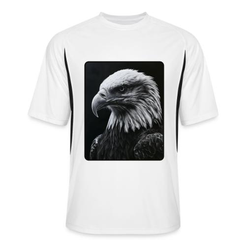Black White Bald Eagle Design - Men’s Cooling Performance Color Blocked Jersey