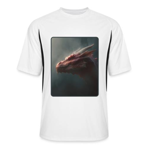 Red Dragon Fog Portrait Design - Men’s Cooling Performance Color Blocked Jersey