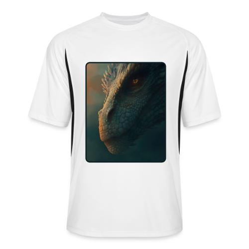 Golden Eye Dragon Close-Up Design - Men’s Cooling Performance Color Blocked Jersey