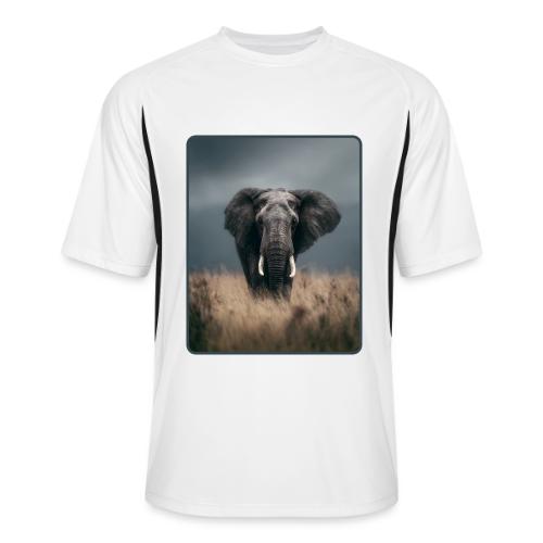 Majestic African Elephant Portrait Design - Men’s Cooling Performance Color Blocked Jersey