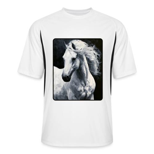 White Horse Oil Painting Design - Men’s Cooling Performance Color Blocked Jersey