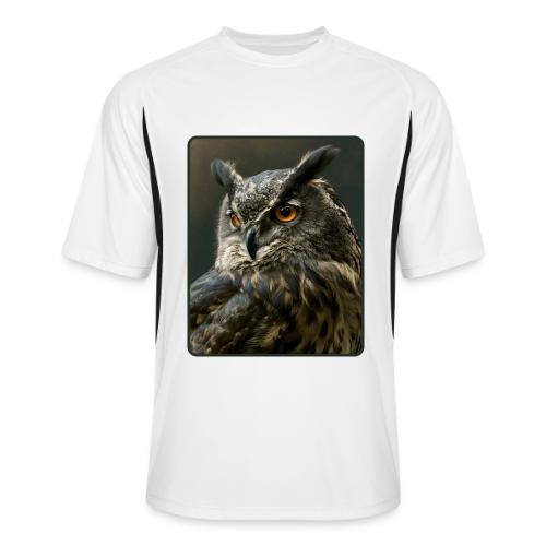 Eurasian Eagle Owl Portrait Design - Men’s Cooling Performance Color Blocked Jersey