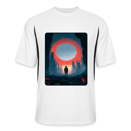 Cosmic Portal Future City Design - Men’s Cooling Performance Color Blocked Jersey