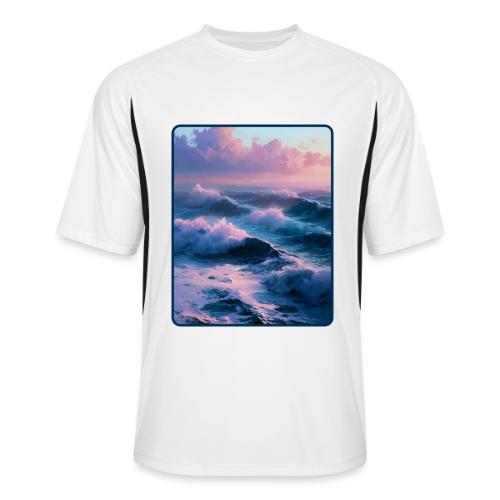 Dreamy Pastel Ocean Sunset Art - Men’s Cooling Performance Color Blocked Jersey