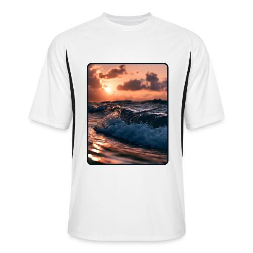 Golden Sunset Ocean Wave - Men’s Cooling Performance Color Blocked Jersey