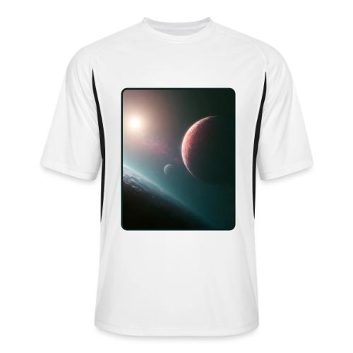 Deep Space Planet Horizon Art - Men’s Cooling Performance Color Blocked Jersey