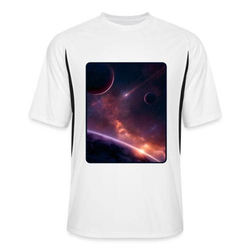 Cosmic Sunset Nebula Space Art - Men’s Cooling Performance Color Blocked Jersey