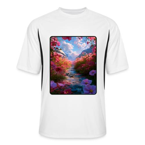 Dreamy Cosmos Valley Landscape Art - Men’s Cooling Performance Color Blocked Jersey
