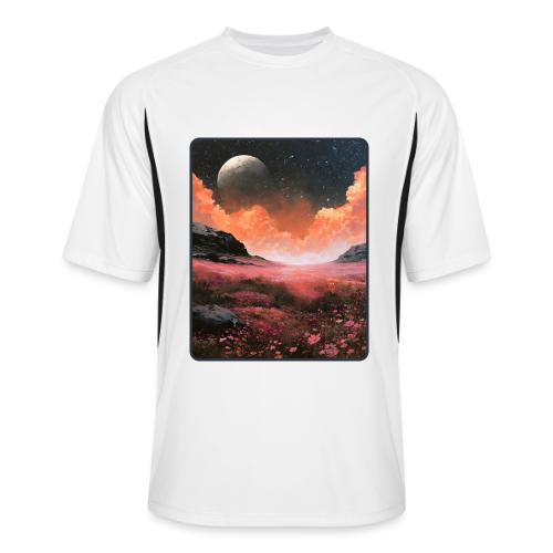 Moonlit Fantasy Flower Landscape - Men’s Cooling Performance Color Blocked Jersey