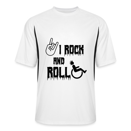 I rock and roll in my wheelchair. Roller, music * - Men’s Cooling Performance Color Blocked Jersey