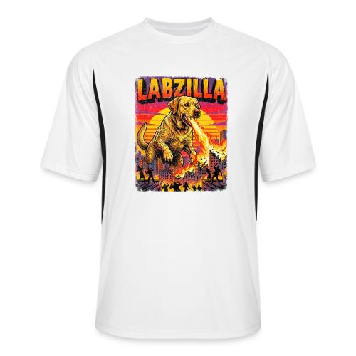 Labzilla Giant Yellow Labrador Monster Tee - Men’s Cooling Performance Color Blocked Jersey
