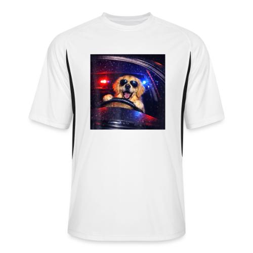 Funny Police Golden Retriever Meme Tee - Men’s Cooling Performance Color Blocked Jersey