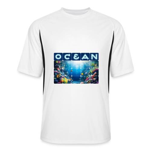 Ocean: Neon Reef Glow - Men’s Cooling Performance Color Blocked Jersey