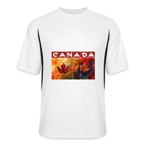 Painted Canada Leaves - Men’s Cooling Performance Color Blocked Jersey