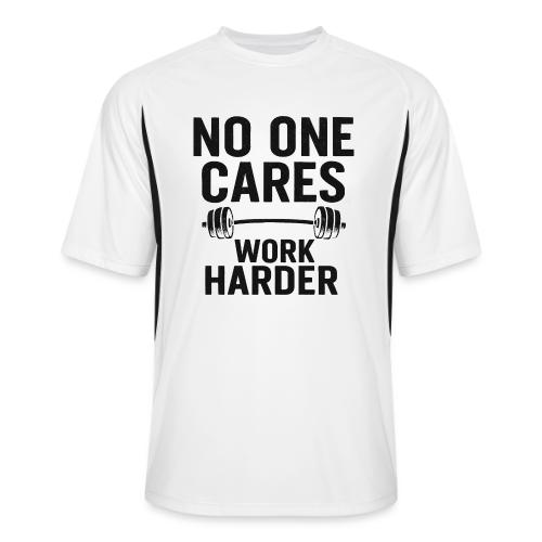 No One Cares, Work Harder – Gritty Motivational - Men’s Cooling Performance Color Blocked Jersey