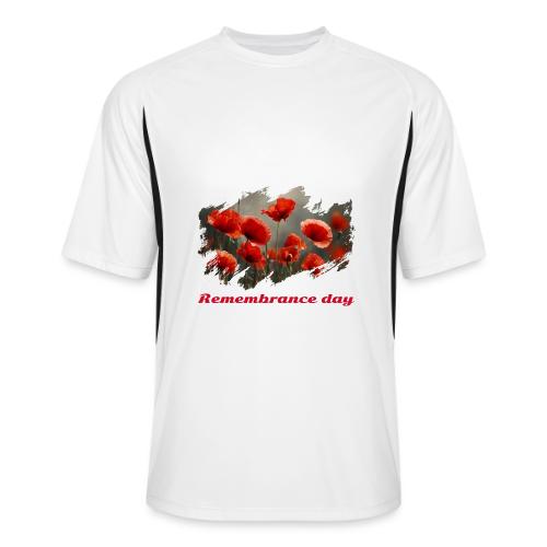 Remembrance Day with poppies - Men’s Cooling Performance Color Blocked Jersey
